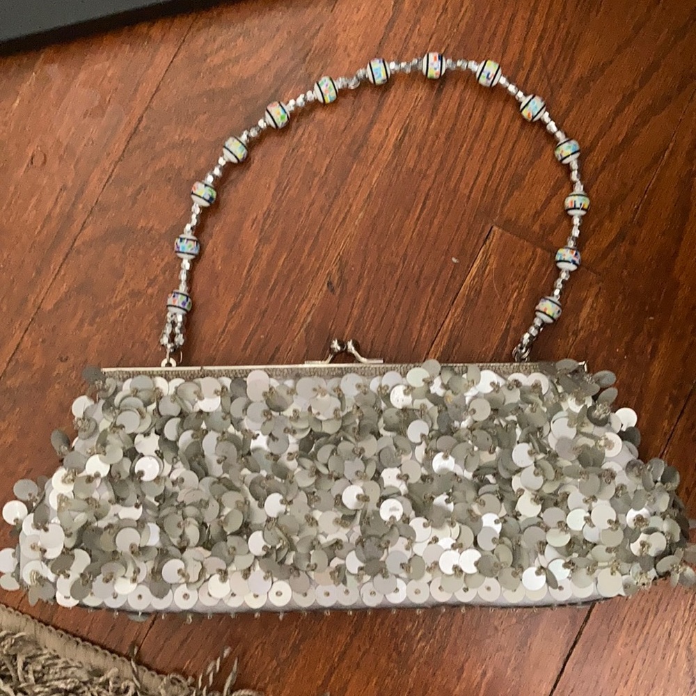 Vintage silver small shoulder bag